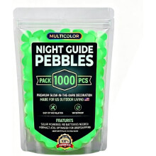 (Green, 1000pcs) Sötétben világító kerti kövek – 400 db narancs fluoreszkáló kavics tereprendezéshez