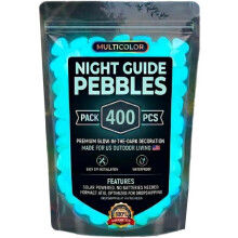 (Blue, 400pcs) Sötétben világító kerti kövek – 400 db narancs fluoreszkáló kavics tereprendezéshez
