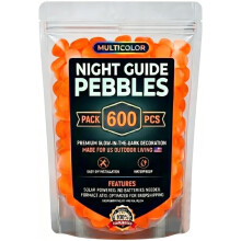 (Orange, 600pcs) Sötétben világító kerti kövek – 400 db narancs fluoreszkáló kavics tereprendezéshez