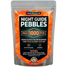 (Orange, 1000pcs) Sötétben világító kerti kövek – 400 db narancs fluoreszkáló kavics tereprendezéshez