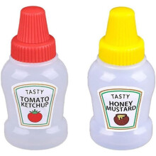 (Honey+tomato Sauce, 2pcs) 2kpl 25ml mini mauste puristuspullo