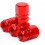 (Red, 4pcs) Capac supapă aluminiu, praf 1