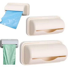 (2pcs White, Large+Small) Roskapussi annostelija rullapidike