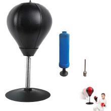 (Black, 1set) Skrivebords boksebolde med sugekop – mini boksestresslindrer til kontor skrivebord