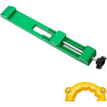 (Green, 1pcs+1drill bit guard) Nastaviteľná základná vodítko rezacieho stroja, vodítko pre kotúčovú pílu na skateplate pre drevospracovanie