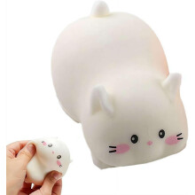 (White, 1pcs) Kissa stressipallo