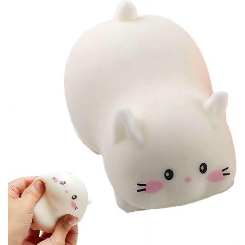 (White, 1pcs) Kissa stressipallo