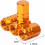 (Red, 4pcs) Capac supapă aluminiu, praf 5