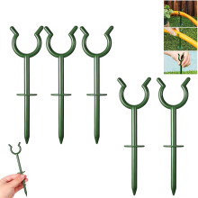 (Green B, 5pcs) Zielony uchwyt prowadzący do węża ogrodowego, 3/4 cala dekoracyjny słupek do trawnika, plastikowe gwoździe