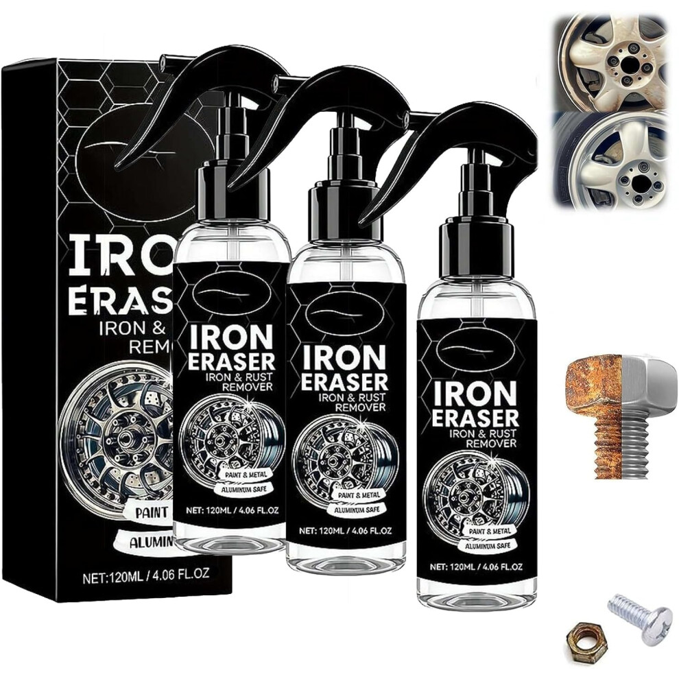 ( C, 2 Fl Oz (Pack Of 1)) Iron Eraser Rust Remover Spray Â 120Ml Fast Acting For Paint & Metal, Automotive Black 5437706914518