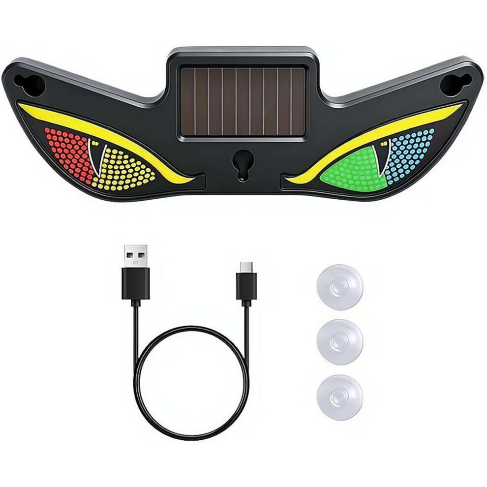 (, 1Pcs) Devil Eyes Led For Car Windshield Â Solar Powered 6 Modes Dynamic Ambient Green/Light 5437706914938