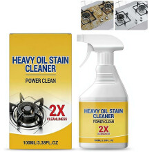 (Yellow A, 3.4 Fl Oz (Pack of 1)) Heavy Oil Stain Cleaner Grease Remover – 100ml Foam Spray for Stovetops