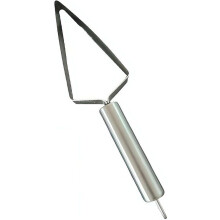 (Silver, 1pcs) Stainless Steel Watermelon Slicer – Triangle Cutter with Wooden Handle, 2pcs