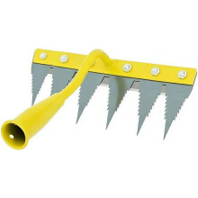 (6 teeth, 1pcs) Unkrautrechen, 5 Zähne, Eisen, für Garten, Rasen, manuell, Unkrautentferner