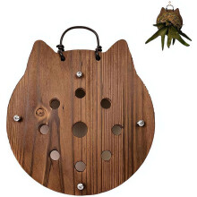 (S, 1pcs) Fern Hanging Plant Board – Cute Cat Shape Vertical Wall Planter for Indoor Garden