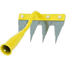 (4 teeth, 1pcs) Unkrautrechen, 5 Zähne, Eisen, für Garten, Rasen, manuell, Unkrautentferner