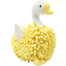 (Yellow, 1pcs) Schwanen-Handtuch, grau, mit Haken, saugfähig, für Bad, Küche, Deko