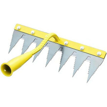 (7 teeth, 1pcs) Unkrautrechen, 5 Zähne, Eisen, für Garten, Rasen, manuell, Unkrautentferner