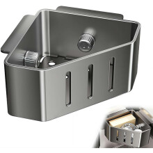 (Gray, 1pcs) Suport colț burete chiuvetă
