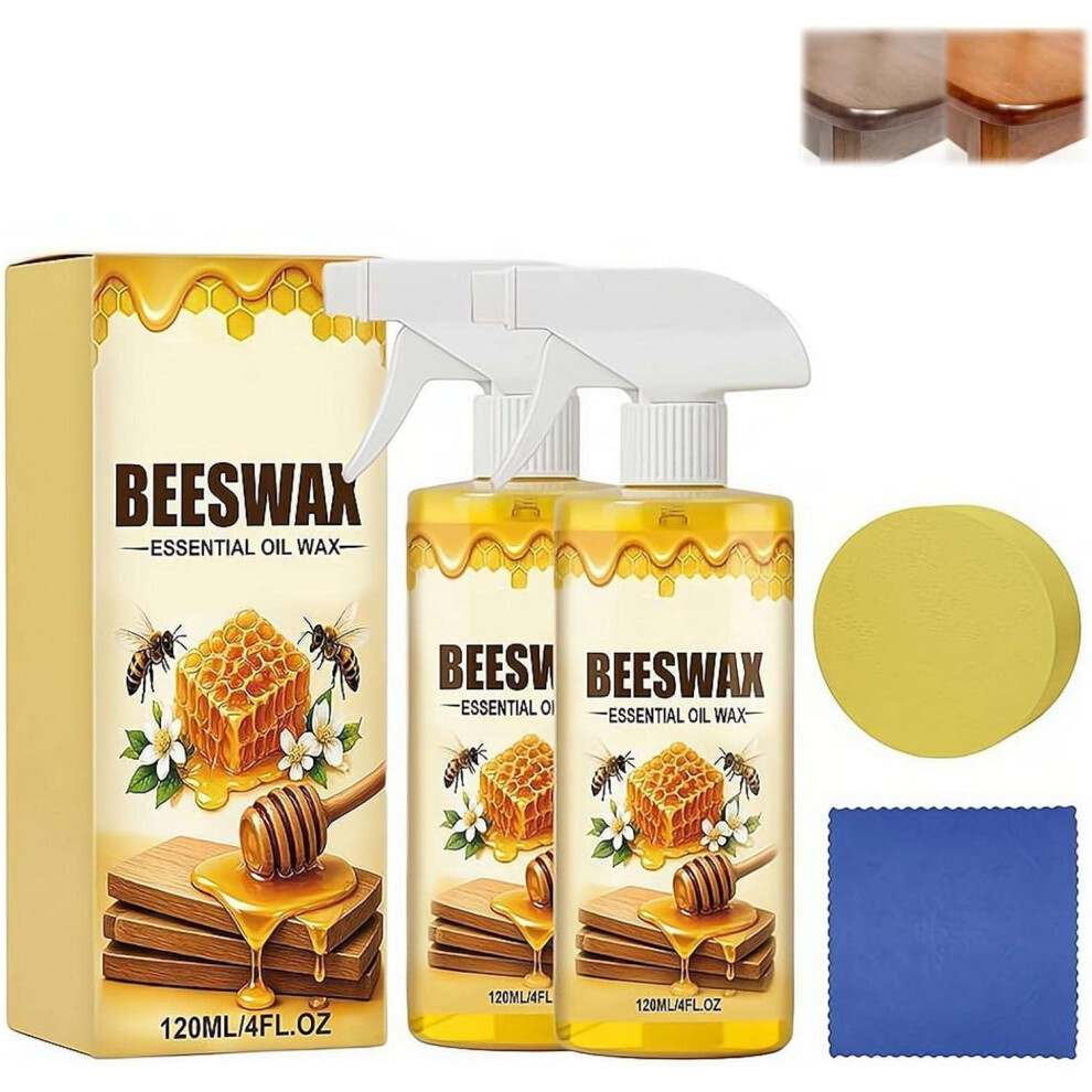 (Yellow B, 5 Fl Oz (Pack Of 1)) Beeswax Wood Polish Spray Â Essential Oil Wax, Multi Purpose Wood Cleaner 5437706915966