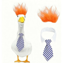 (Blue, 1pcs) Porch goose antrekk for 23" plen statue – morsom Halloween kostyme med parykk