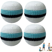 (4pcs ball, 1set) Käsintehty neulottu footbag