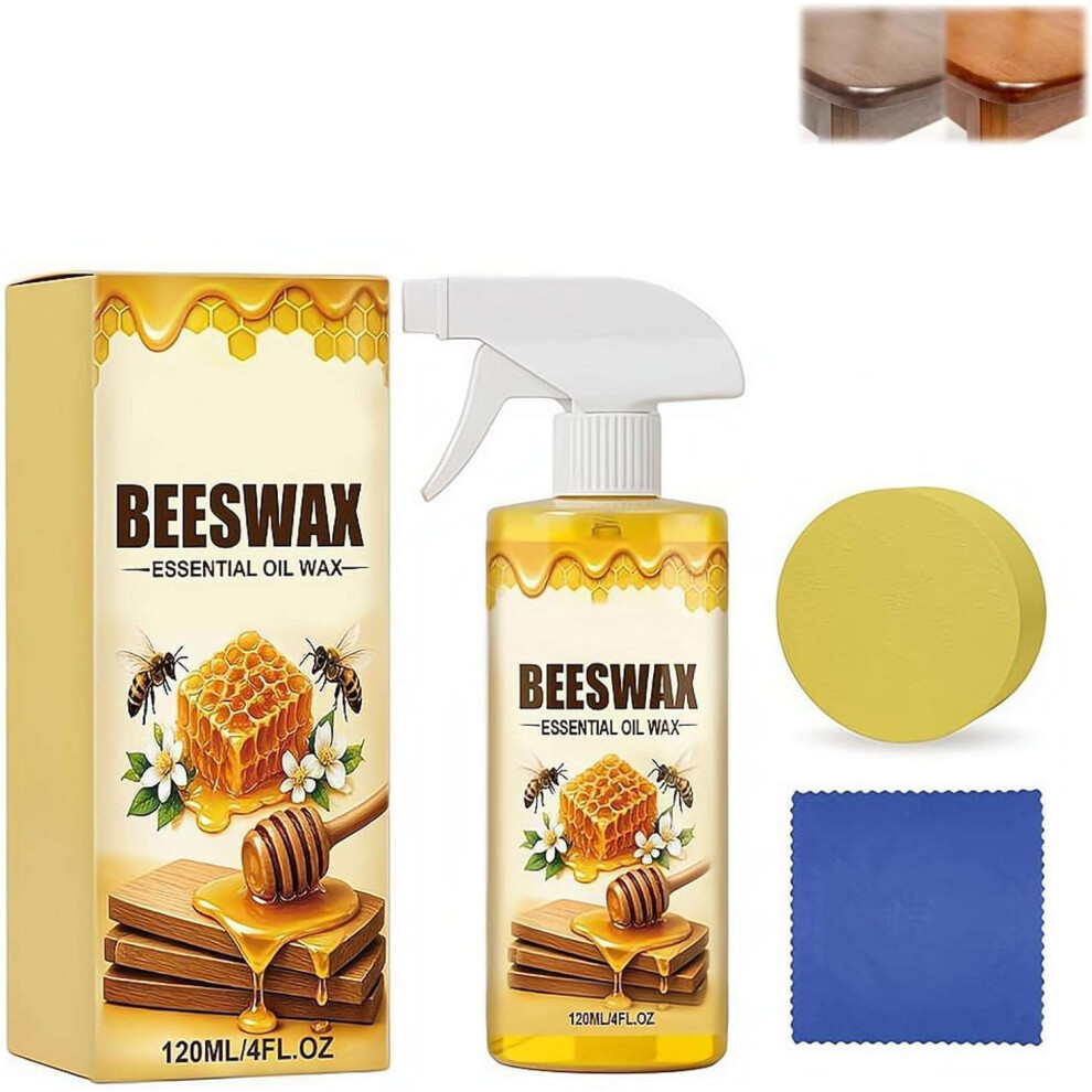 (Yellow A, 5 Fl Oz (Pack Of 1)) Beeswax Wood Polish Spray Â Essential Oil Wax, Multi Purpose Wood Cleaner 5437706915973
