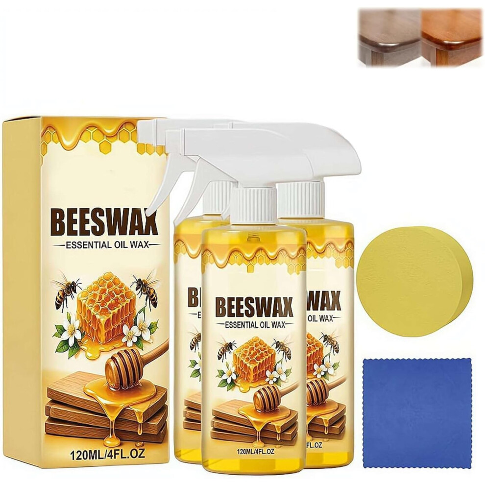 (Yellow C, 5 Fl Oz (Pack Of 1)) Beeswax Wood Polish Spray Â Essential Oil Wax, Multi Purpose Wood Cleaner 5437706915980