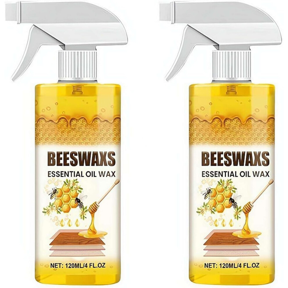 (Yellow B, 1 Fl Oz (Pack Of 1)) Beeswax Wood Polish Spray Â Natural Wood Cleaner Repairing Spray For Floors 5437706916024