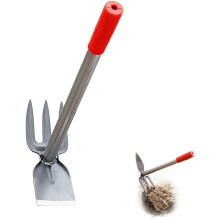 (Garden Hoe, 1pcs) 2-in-1 Gartenhacke, Edelstahl, für Bodenlockerung, Unkraut, Rasen, Werkzeug