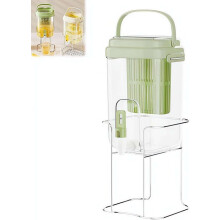 (Green F, 1set) Getränkespender, grün, mit Zapfhahn, groß, für Limonade, Saft, tragbar