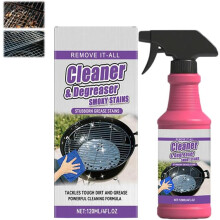 (Pink, 2 Fl Oz (Pack of 1)) BBQ Grill Cleaner Spray – 120ml Heavy Duty Degreaser for Stove & Drip Pans