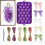 (Purple, 1set) Grape Shaped Silicone Soap Making Mold Kit, Handmade & Reusable 1