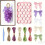 (Pink, 1set) Grape Shaped Silicone Soap Making Mold Kit, Handmade & Reusable 1
