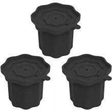 (3 Black, 3pcs) Kelímek forma na led, BPA-free silikonová láhev
