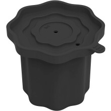 (Black, 1pcs) Kelímek forma na led, BPA-free silikonová láhev