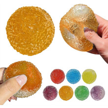 (Orange, 1pcs) 1er-Stressball, orange, glitzernd, handgefertigt, langsam, für Geburtstag