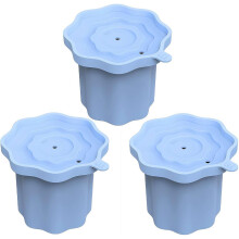 (3 Light Blue, 3pcs) Kelímek forma na led, BPA-free silikonová láhev