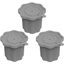 (3 Gray, 3pcs) Kelímek forma na led, BPA-free silikonová láhev