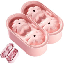 (Pink, 2pcs) Růžová forma na led květina, opakovaně použitelná