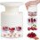 (White, 1set) Cherry Pitter – Quick Release Multi 7-Hole Corer with Base Container 1