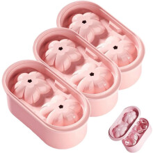 (Pink, 3pcs) Růžová forma na led květina, opakovaně použitelná