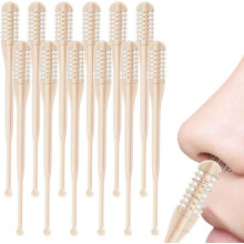 (12 Pcs, -) 2-in-1 Nasal Hair Cutter – 360 Rotating Manual Trimmer for Men & Women