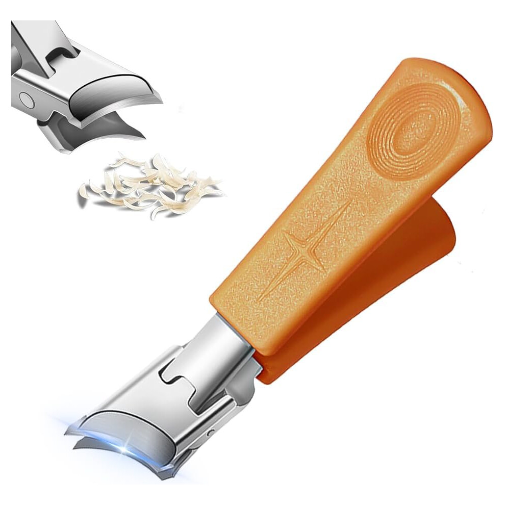 Oimg Orange (, -) Wide Jaw Anti-Splash Slanted Nail Clipper Â For Thick Toenails, Men Women