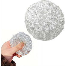 (Clear, 6cm) Kézzel készített nyomásoldó golyók – zajos hangú nyomó labda fidget bulihoz