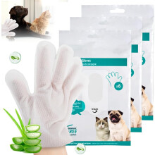(12 PCS, -) 6er-Handschuh-Tücher für Haustiere, extra dick, für Pfoten, Augen, Ohr