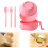 (Pink, -) Set cocina ramen trigo, palillos microondas. 1