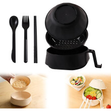 (Black, -) Ramen keitin kulho setti, puikot