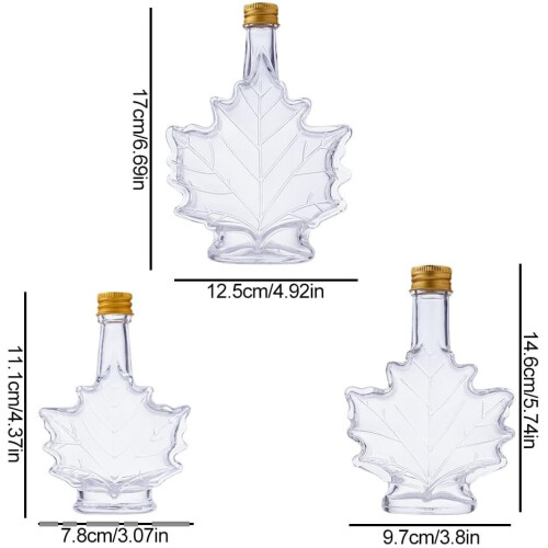 (Clear, 50ml) Lasinen vaahterasiirappipullo 2