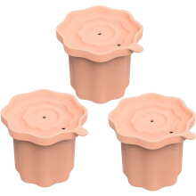 (3 Pink, 3pcs) Kelímek forma na led, BPA-free silikonová láhev